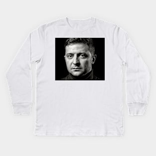 Volodymyr Zelenskyy Poster Proceeds Donate to Support Ukrainian Army Kids Long Sleeve T-Shirt